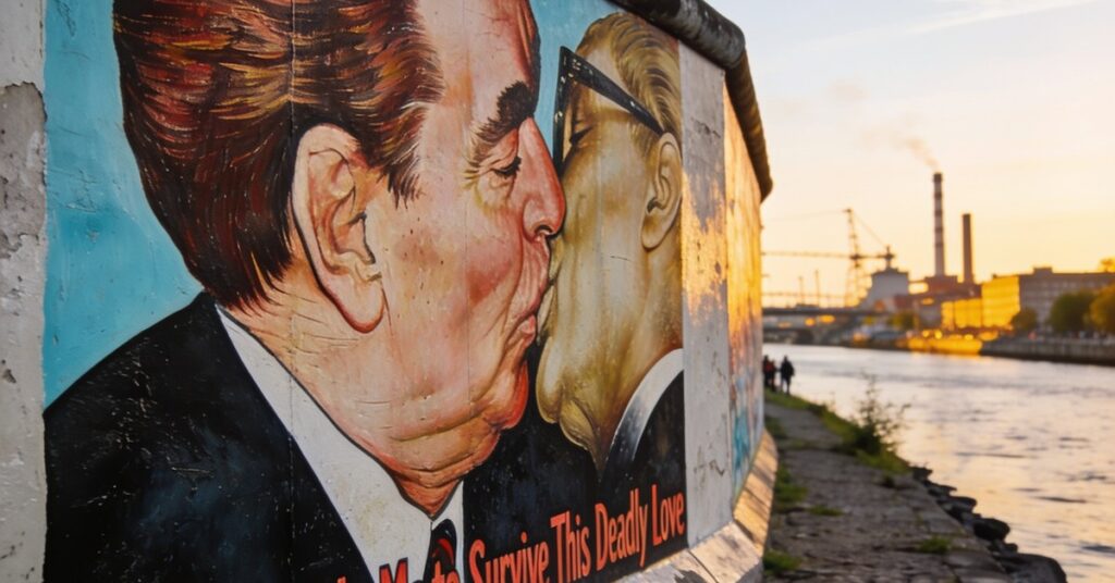 Kissing Berlin Wall: Das berühmte Wandbild an der East Side Gallery
